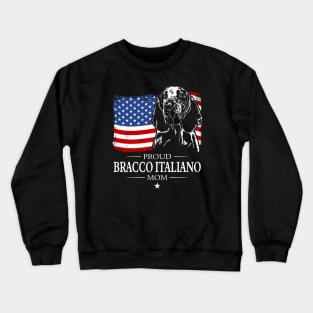 Proud Bracco Italiano Mom American Flag patriotic dog Crewneck Sweatshirt